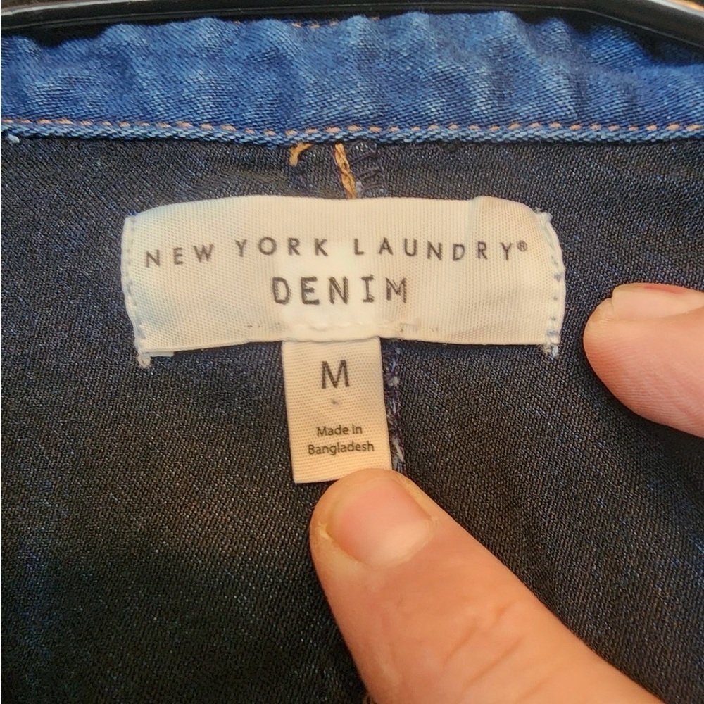 New york laundry Denim cropped jean jacket size womens medium - Picture 2 of 2